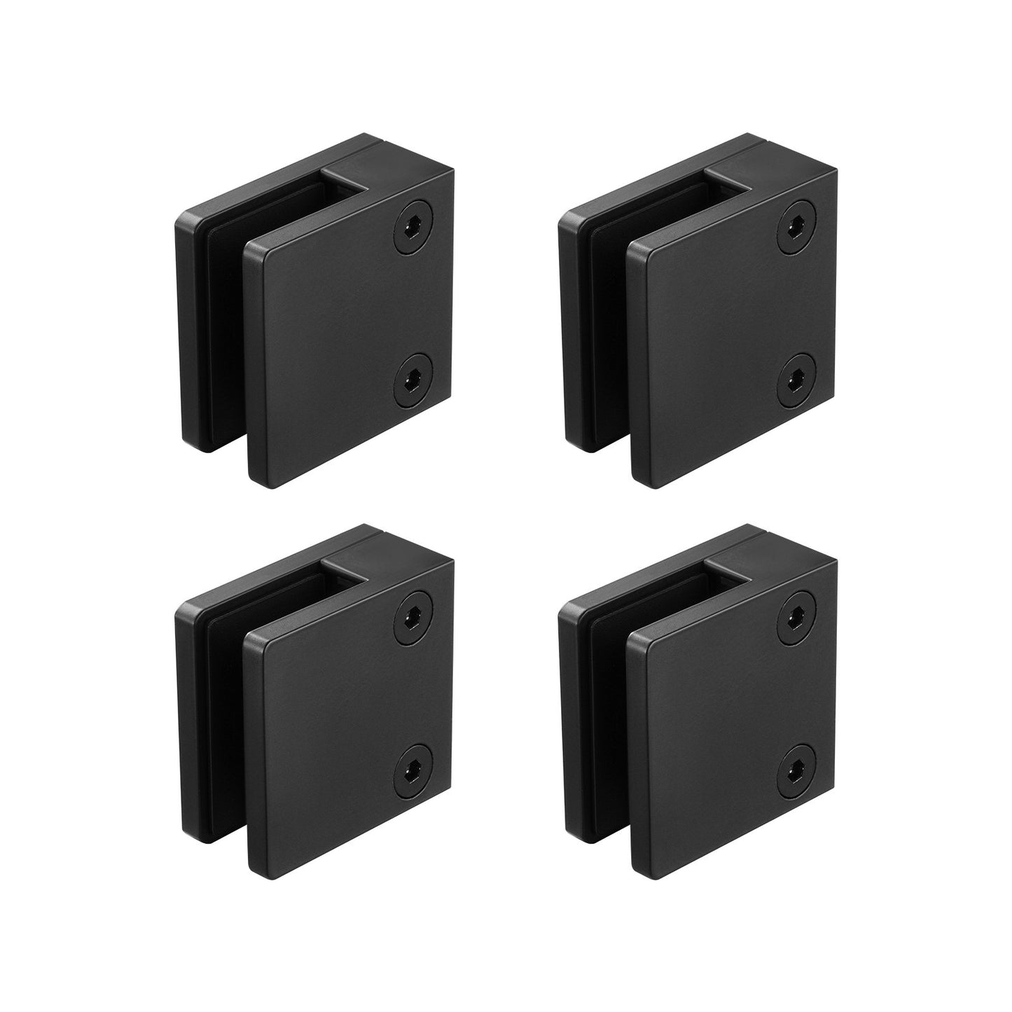 Glass Clamp, 40 PCS Square Glass Railing Bracket for 0.31 "-0.47 " Tempered Glass, 304 Stainless Steel Glass Mounting Clamp, Glass Shelf Bracket for Balcony, Garden, Deck, Stair, Black - Image 9