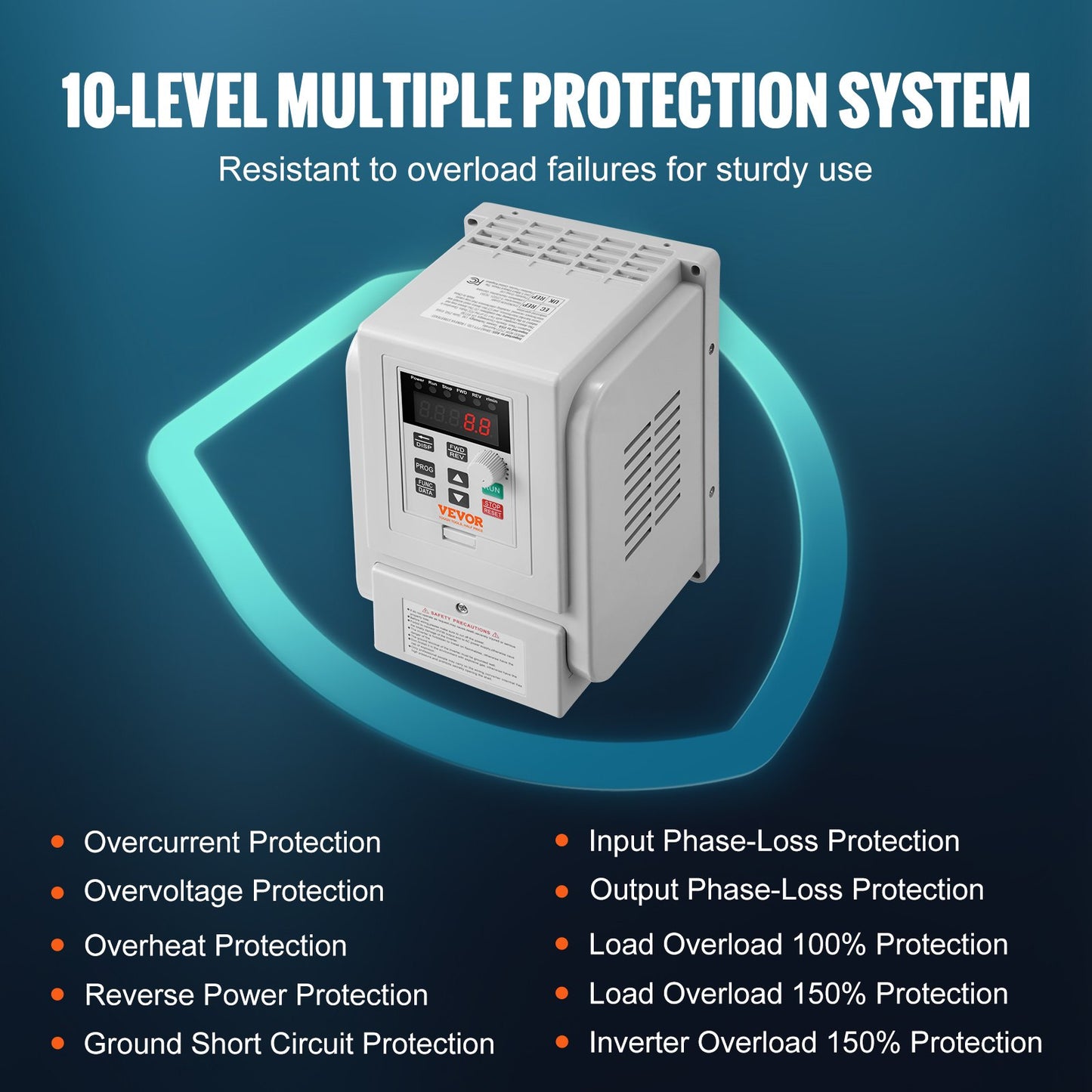 VFD 5HP, 4KW, 18A, 1 Phase 220V-240V Input to 3 Phase 220V-240V Output Variable Frequency Drive, 0-400Hz VFD for AC Motor Speed Control - Image 4