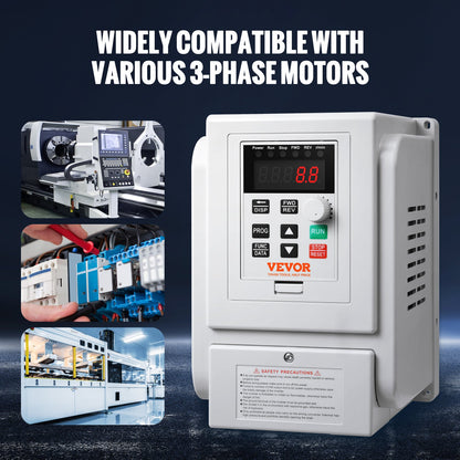 VFD 5HP, 4KW, 18A, 1 Phase 220V-240V Input to 3 Phase 220V-240V Output Variable Frequency Drive, 0-400Hz VFD for AC Motor Speed Control - Image 6