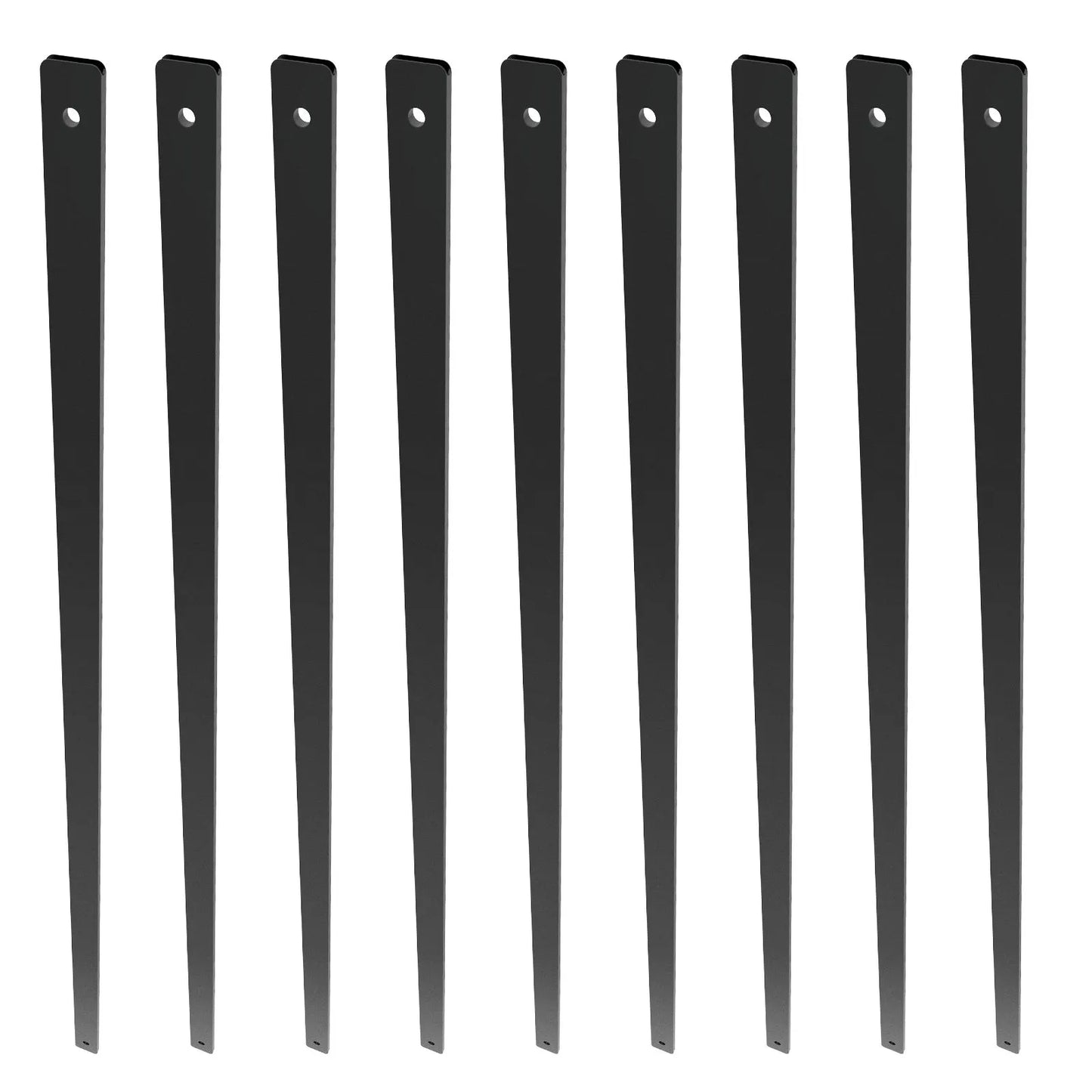 Staircase Metal Balusters, 32.28"x1"x0.2" Flat Aluminum Alloy Decorative Banister Spindles, 51 Pack Deck Baluster with Screws, Classic Hollow Deck Railing Satin Black Powder Coated for Porch - Image 9