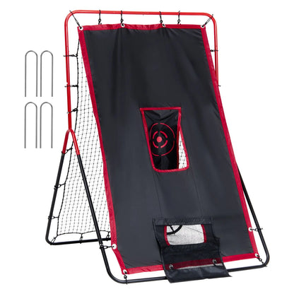 Baseball And Softball Rebounder Net 3.5x4.5 ft 2-in-1 Switch Hitter Pitch - Image 9