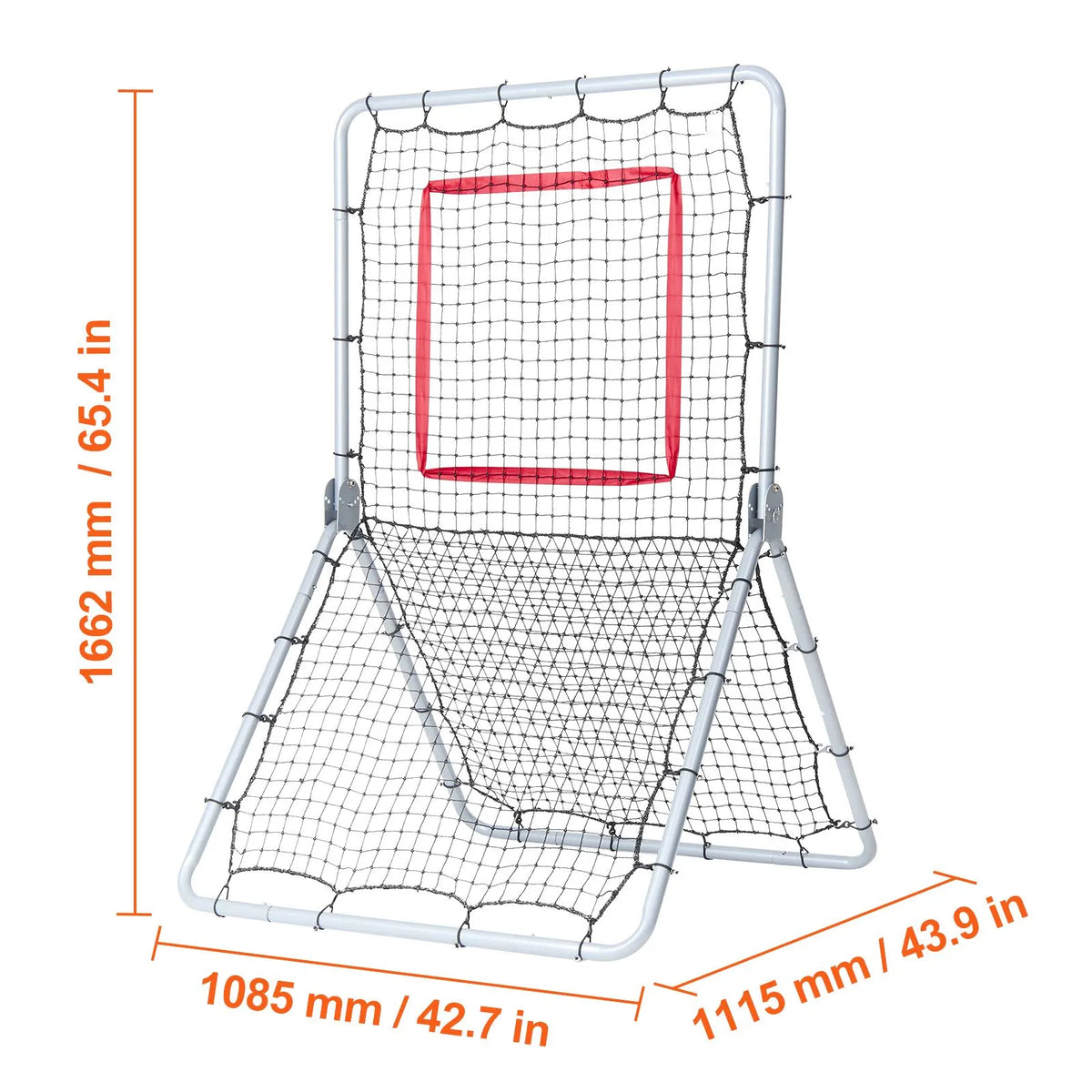 Baseball And Softball Rebounder Net, 3.5 x 6 ft PitchBack Baseball Pitching Nest, Softball Pitchback Net, Fielding Trainer, Bounce Back Net for Fielding/Throwing Practice, 5 Adjustable Angles - Image 8