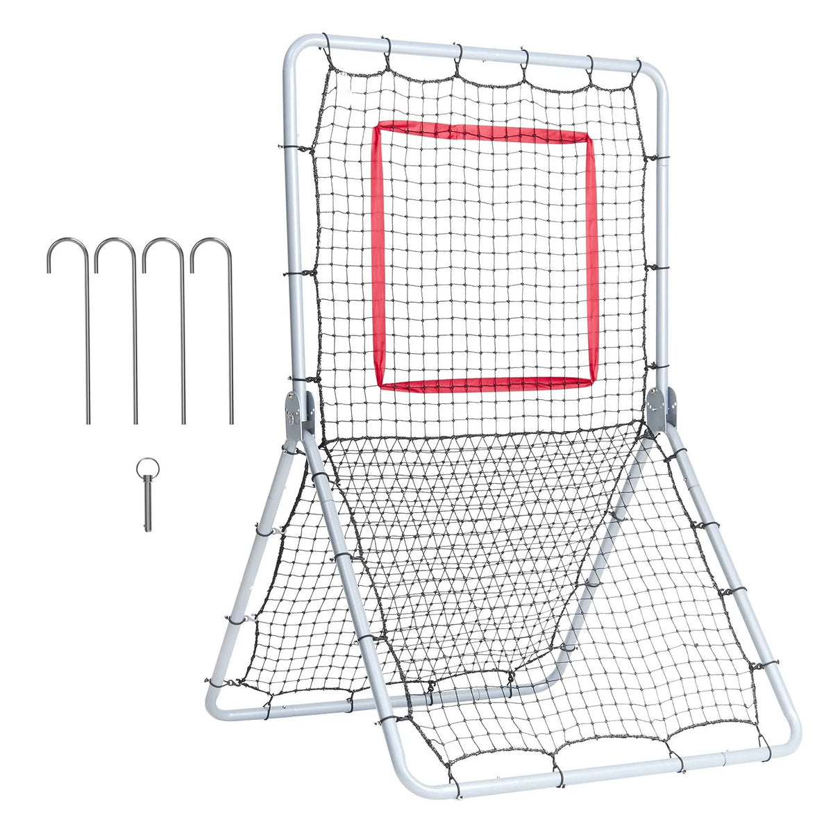 Baseball And Softball Rebounder Net, 3.5 x 6 ft PitchBack Baseball Pitching Nest, Softball Pitchback Net, Fielding Trainer, Bounce Back Net for Fielding/Throwing Practice, 5 Adjustable Angles - Image 9
