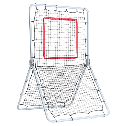 Baseball And Softball Rebounder Net, 3.5 x 6 ft PitchBack Baseball Pitching Nest, Softball Pitchback Net, Fielding Trainer, Bounce Back Net for Fielding/Throwing Practice, 5 Adjustable Angles