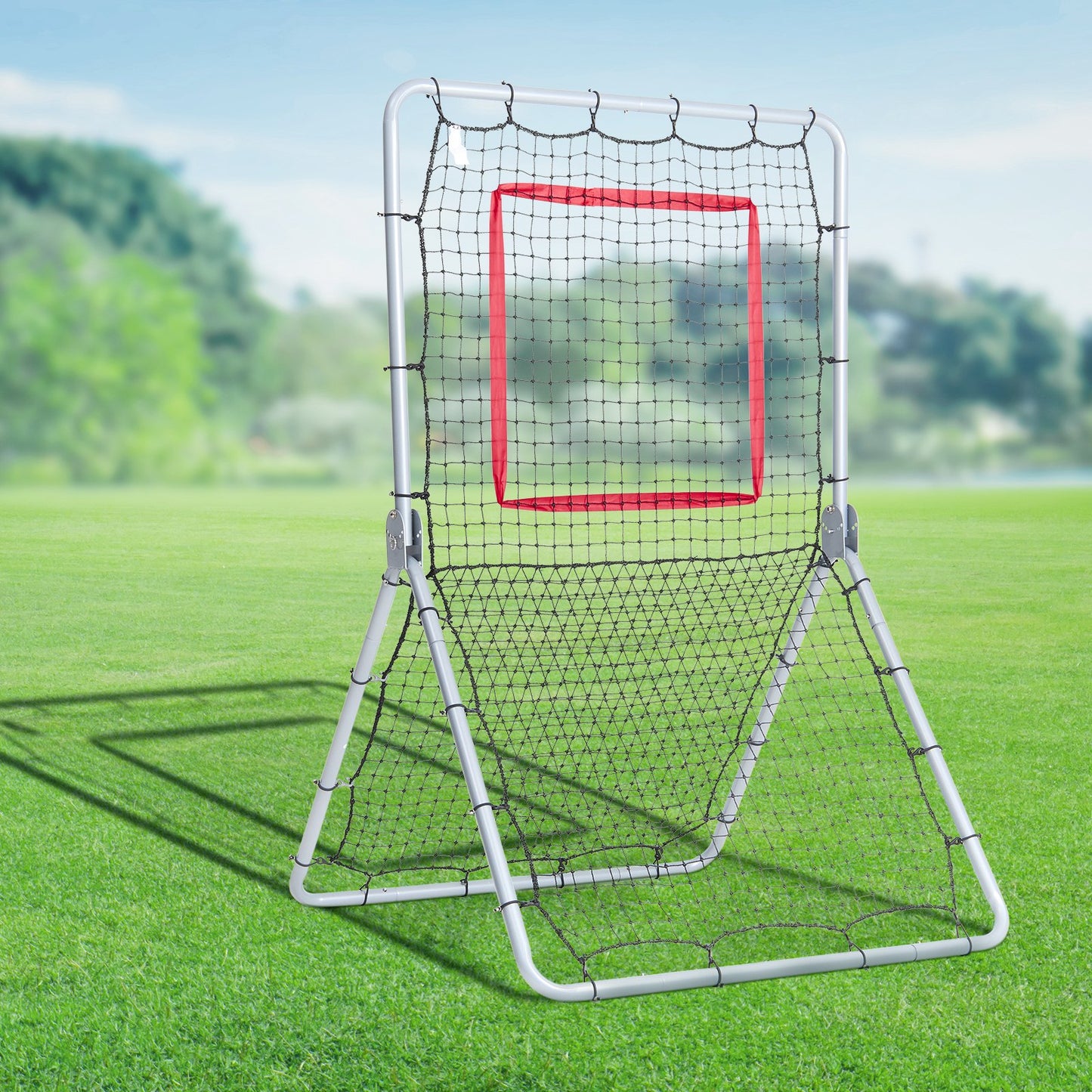 Baseball And Softball Rebounder Net, 3.5 x 6 ft PitchBack Baseball Pitching Nest, Softball Pitchback Net, Fielding Trainer, Bounce Back Net for Fielding/Throwing Practice, 5 Adjustable Angles - Image 8