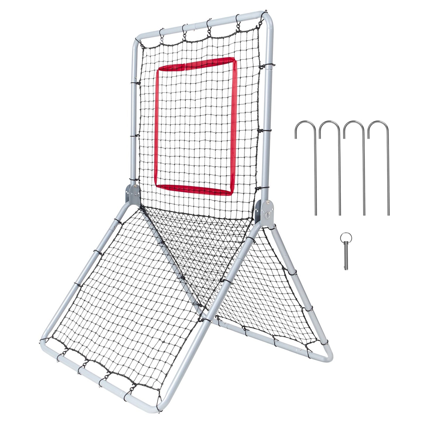 Baseball And Softball Rebounder Net, 3.5 x 6 ft PitchBack Baseball Pitching Nest, Softball Pitchback Net, Fielding Trainer, Bounce Back Net for Fielding/Throwing Practice, 5 Adjustable Angles - Image 9