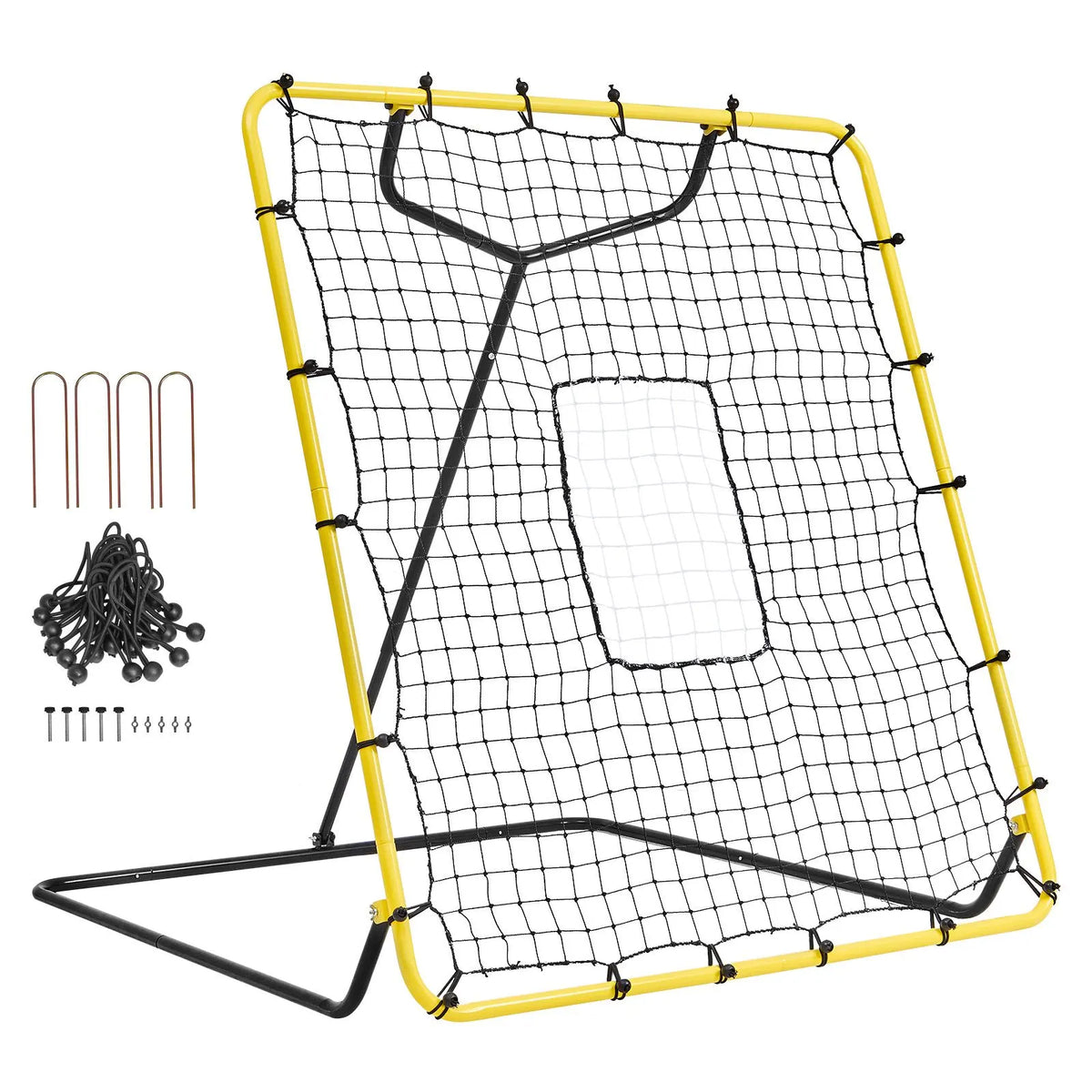 Baseball And Softball Rebounder Net, 4 x 4.5 Feet PitchBack Baseball Nest for Pitching and Fielding Training, Pitch Return Trainer Rebound Net with Pitching Target, 4 Adjustable Angles - Image 9