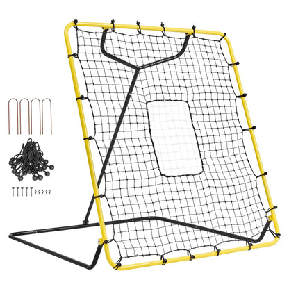 Baseball And Softball Rebounder Net, 4 x 4.5 Feet PitchBack Baseball Nest for Pitching and Fielding Training, Pitch Return Trainer Rebound Net with Pitching Target, 4 Adjustable Angles - Image 9