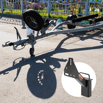 Spare Tire Carrier, Trailer Spare Tire Mount, 160 lbs Capacity, Utility Trailer Accessories Fits Most 4 & 5 & 6 & 8 Lugs Wheels on 4", 4.25", 4.5", 4.75", 5", 5.5", 6", 6.5" Bolt Patterns - Image 8