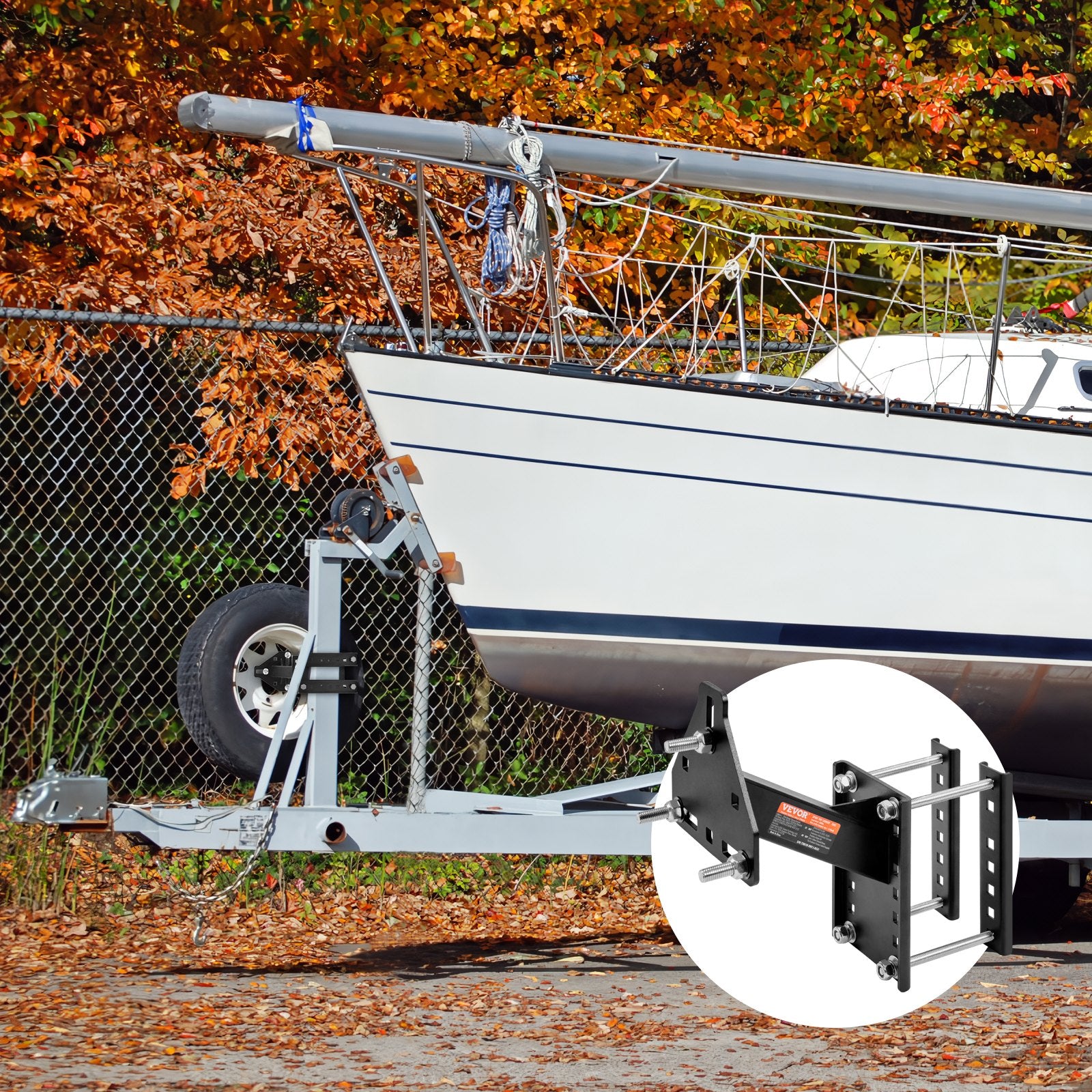 Spare Tire Carrier, Trailer Spare Tire Mount, 160 lbs Capacity, Utility Trailer Accessories Fits Most 4 & 5 & 6 & 8 Lugs Wheels on 4", 4.25", 4.5", 4.75", 5", 5.5", 6", 6.5" Bolt Patterns - Image 8