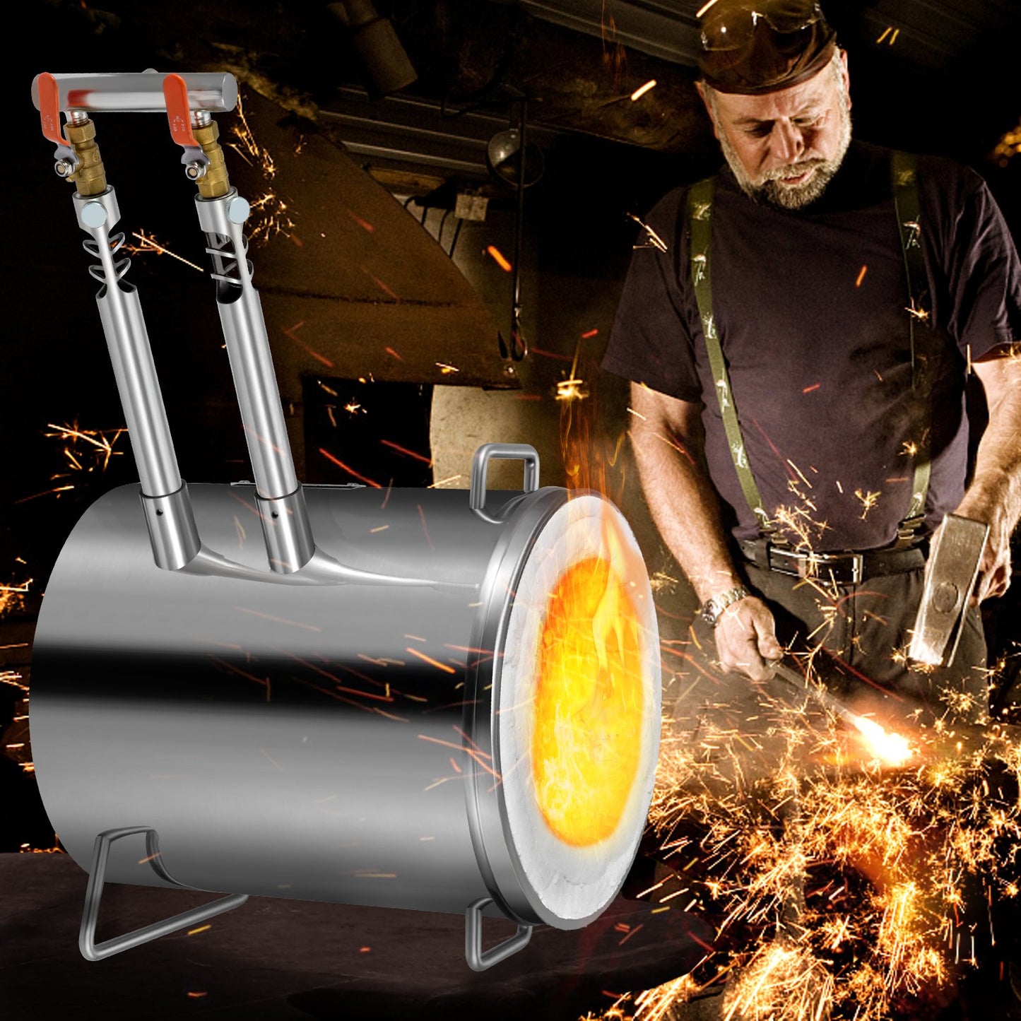 12KG Propane Smelting Furnace Kit Melting Furnace Double Burners 2700℉ - Image 8
