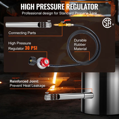 6KG Propane Melting Furnace Kit Melting Furnace Stainless Steel 2700℉ - Image 6