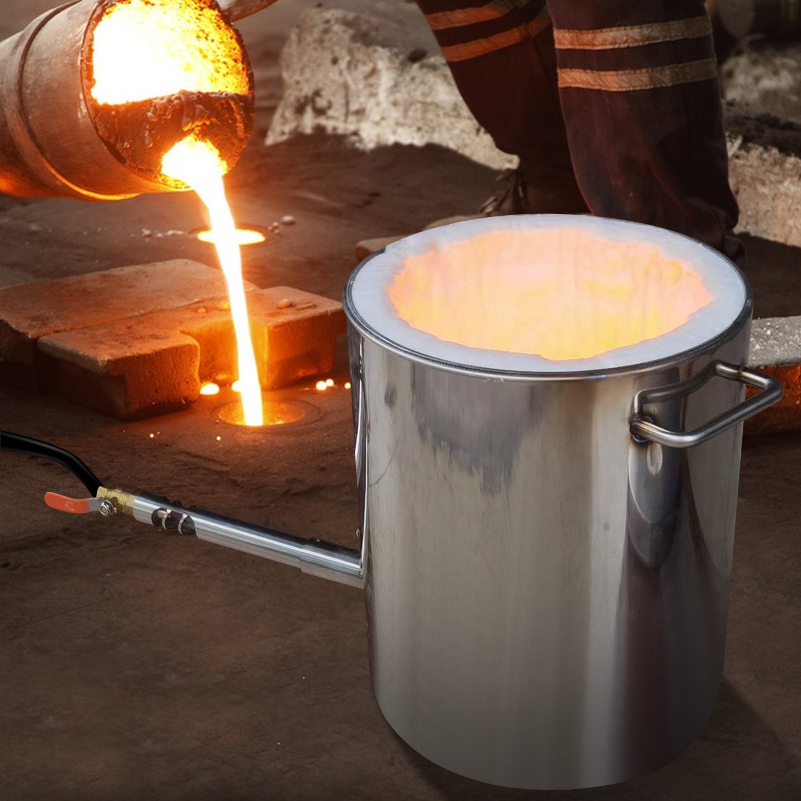 6KG Propane Melting Furnace Kit Melting Furnace Stainless Steel 2700℉ - Image 8