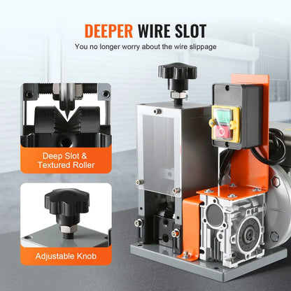 Automatic Wire Stripping Machine, 0.06''-1.18'' Electric Motorized Cable Stripper, 180 W, 60 ft/min Wire Peeler with Visible Stripping Depth Reference, for Scrap Copper Recycling - Image 5