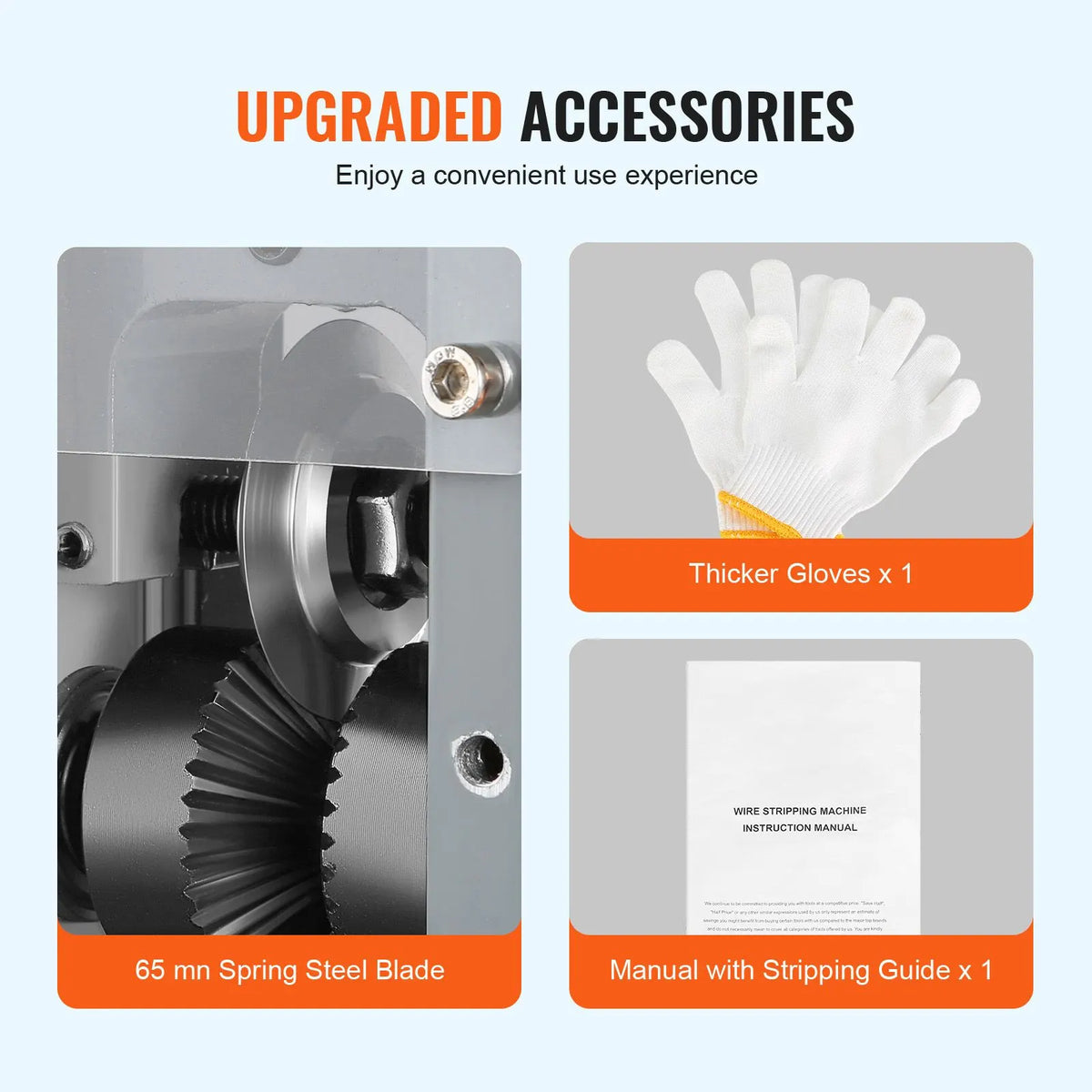 Automatic Wire Stripping Machine, 0.06''-1.18'' Electric Motorized Cable Stripper, 180 W, 60 ft/min Wire Peeler with Visible Stripping Depth Reference, for Scrap Copper Recycling - Image 6