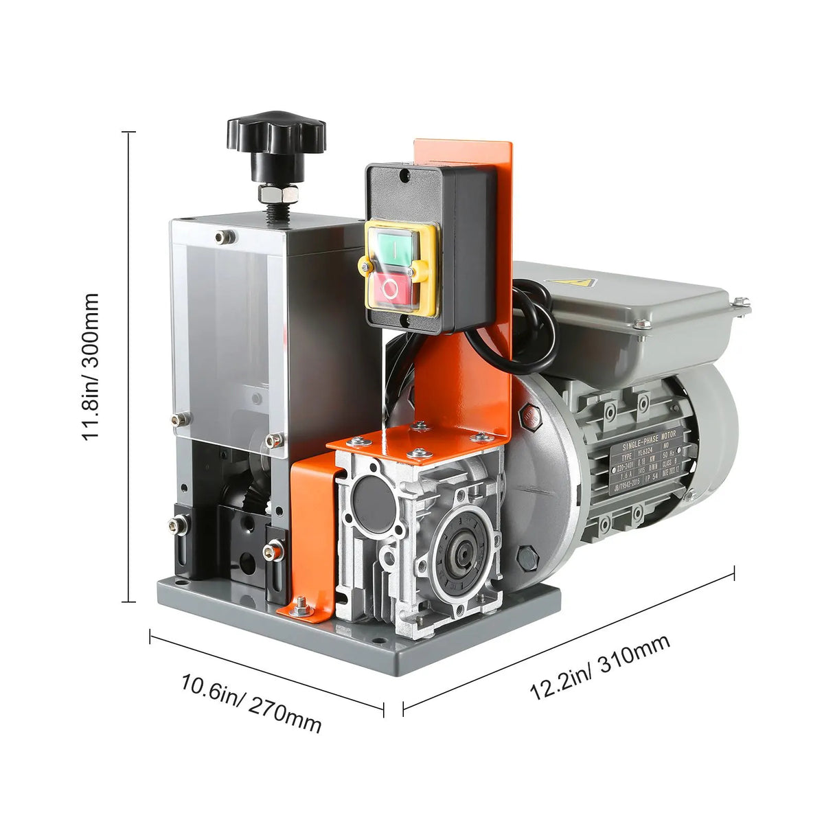 Automatic Wire Stripping Machine, 0.06''-1.18'' Electric Motorized Cable Stripper, 180 W, 60 ft/min Wire Peeler with Visible Stripping Depth Reference, for Scrap Copper Recycling - Image 8