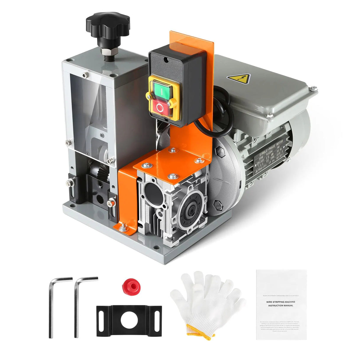 Automatic Wire Stripping Machine, 0.06''-1.18'' Electric Motorized Cable Stripper, 180 W, 60 ft/min Wire Peeler with Visible Stripping Depth Reference, for Scrap Copper Recycling - Image 9