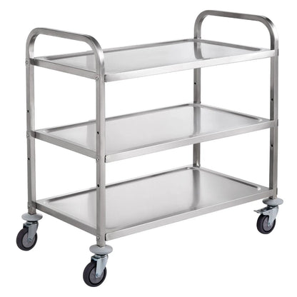 3-Tier Utility Cart Rolling Cart on Wheels 37.5"x20"x37.7" 450 LBS 6 Hooks - Image 9