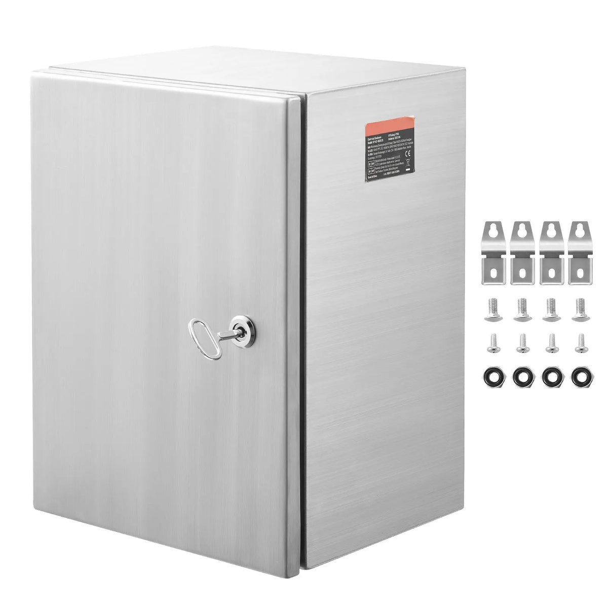 Steel Electrical Box, 40x30x15 cm, 304 Stainless Steel Electrical Enclosure Box, Wall-Mounted Outdoor Electrical Electronic Equipment Enclosure with Mounting Plate Hinges Lock, IP66 Waterproof - Image 9