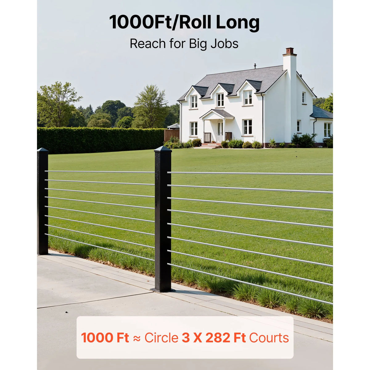 Wire Rope Kit, 3.18 mm 305 m 316 Stainless Steel Cable with Cutter and Gloves, 7.1KN Breaking Strength, 7x7 Strands Construction Marine Aircraft Grade for Handrail Stair Decking Fence Outdoors - Image 5