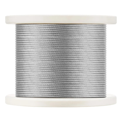 Wire Rope Kit, 3.18 mm 305 m 316 Stainless Steel Cable with Cutter and Gloves, 7.1KN Breaking Strength, 7x7 Strands Construction Marine Aircraft Grade for Handrail Stair Decking Fence Outdoors - Image 9