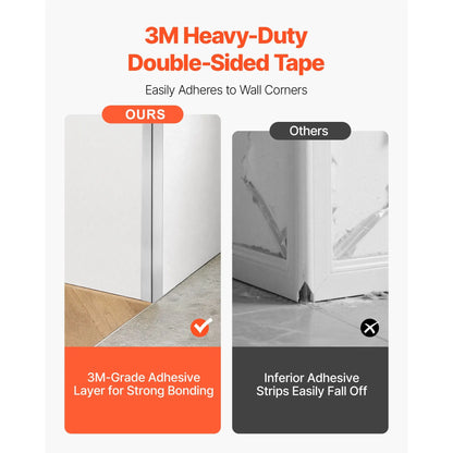 Stainless Steel Wall Corner Protector, 38 x 38 x 2436 mm, 10 Pack Metal Corner Guards, 304 Stainless Steel Edge Trim 90-Degree Angle for Home,Office,Commercial Wall Protection, with 3m Tape - Image 5