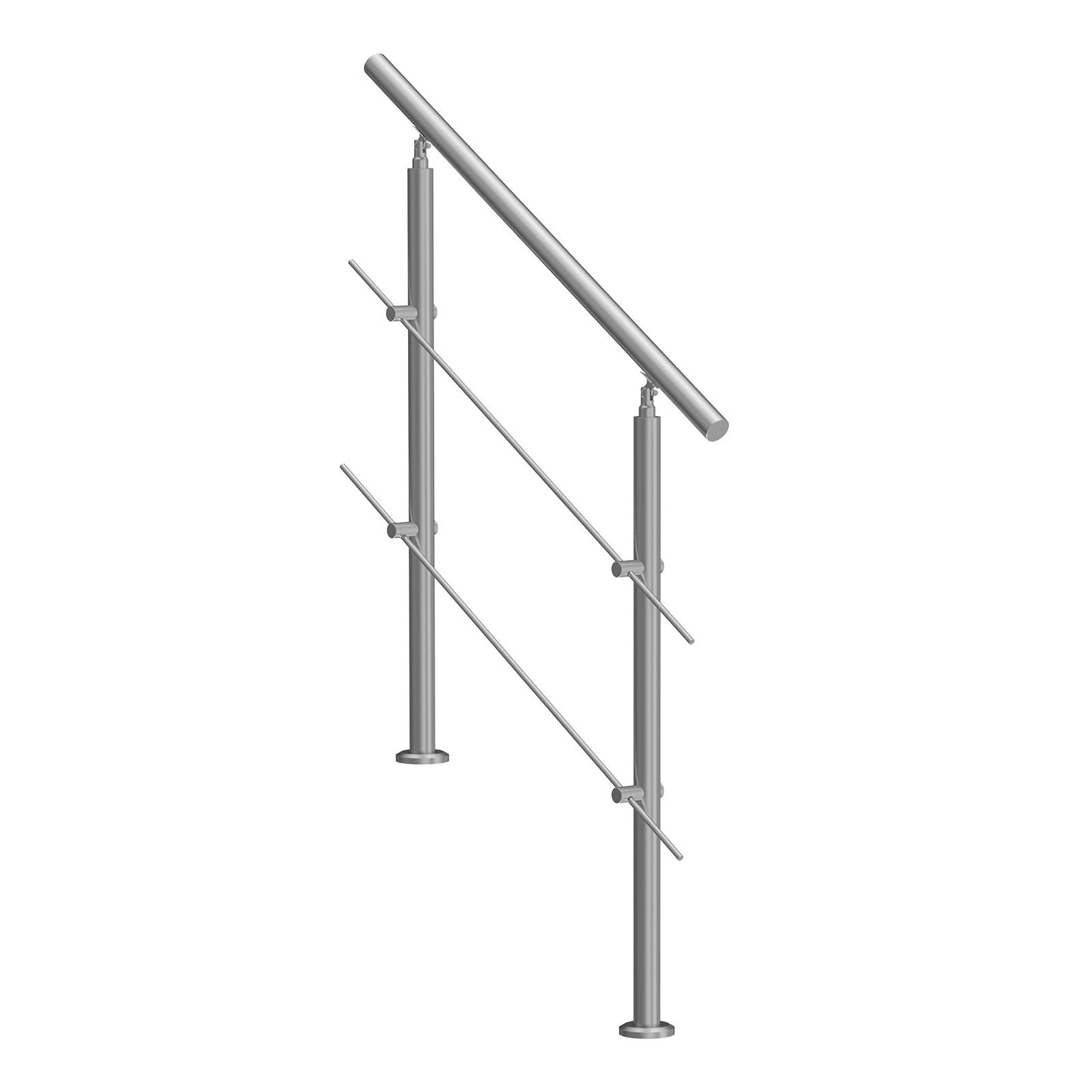 39.4in Handrails for Outdoor Steps 2 Crossbars Staircase for Porch Deck - Image 9
