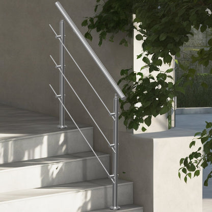 47.2in Handrails for Outdoor Steps 3 Crossbars Staircase for Porch Deck - Image 8