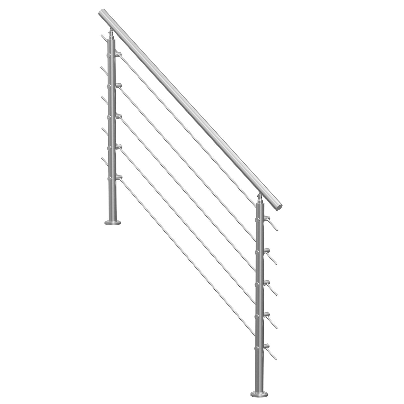 59in Handrails for Outdoor Steps 5 Crossbars Staircase for Porch Deck - Image 9