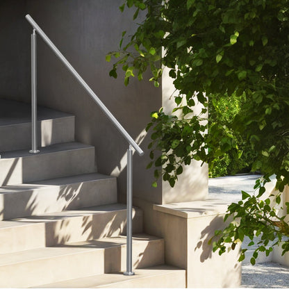 Handrails for Outdoor Steps, 59 in/ 150cm Length Stair Hand Rail Kit, Transitional Stainless Steel Railings with Installation Kit, Double-column Staircase Handrails for Seniors,Porch & Deck - Image 8