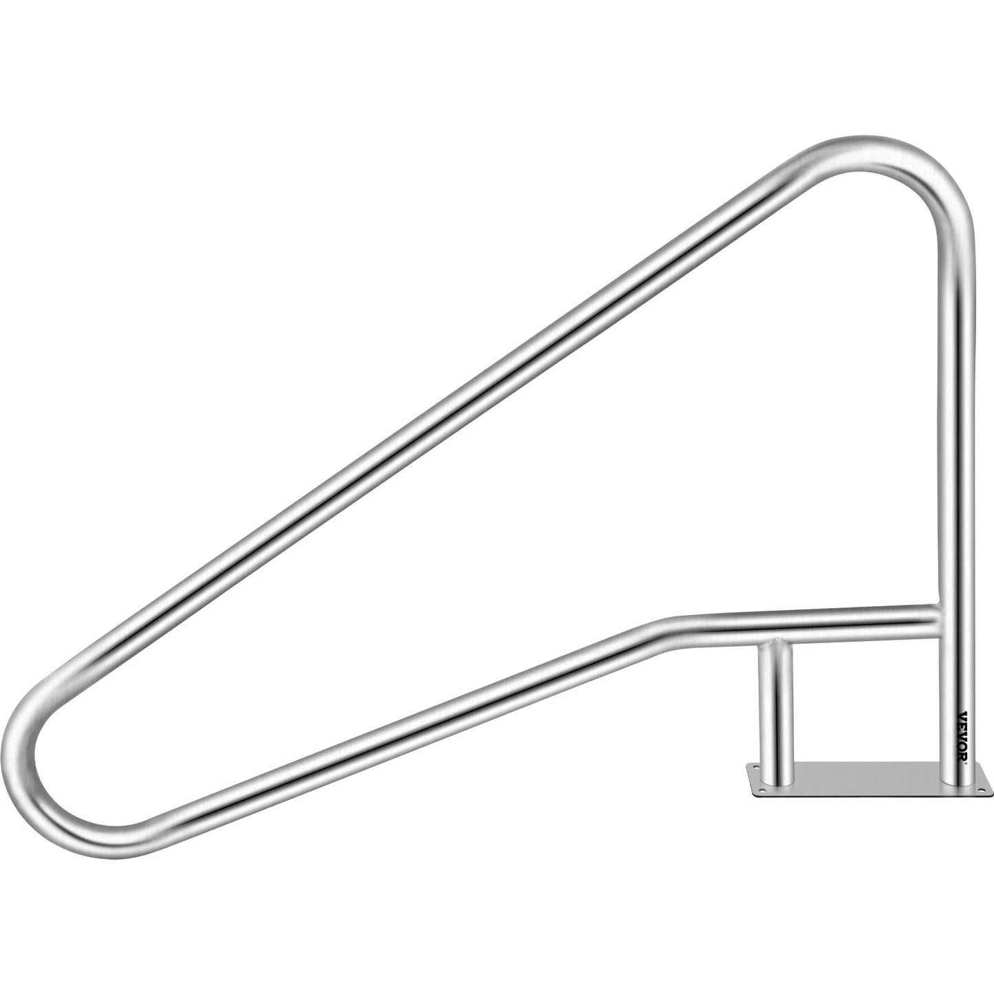 Pool Rail 55x32 Pool Railing 304 Stainless Steel 250LBS Load Capacity Silver Rustproof Pool Handrail Humanized Swimming Pool Handrail with Blue Grip Cover & M8 Drill Bit & Self-Taping Screws - Image 9