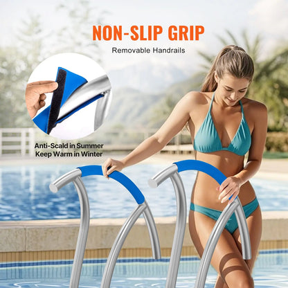 Pool Handrail 2 PCS 30x30in Stainless Steel with Base Plate for Spas - Image 4