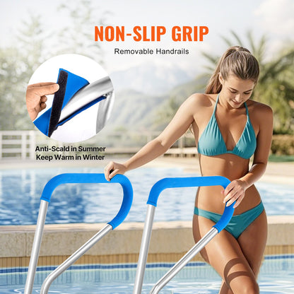Pool Handrail 39 x 32 inch Stainless Steel with Base Plate for Spas - Image 4