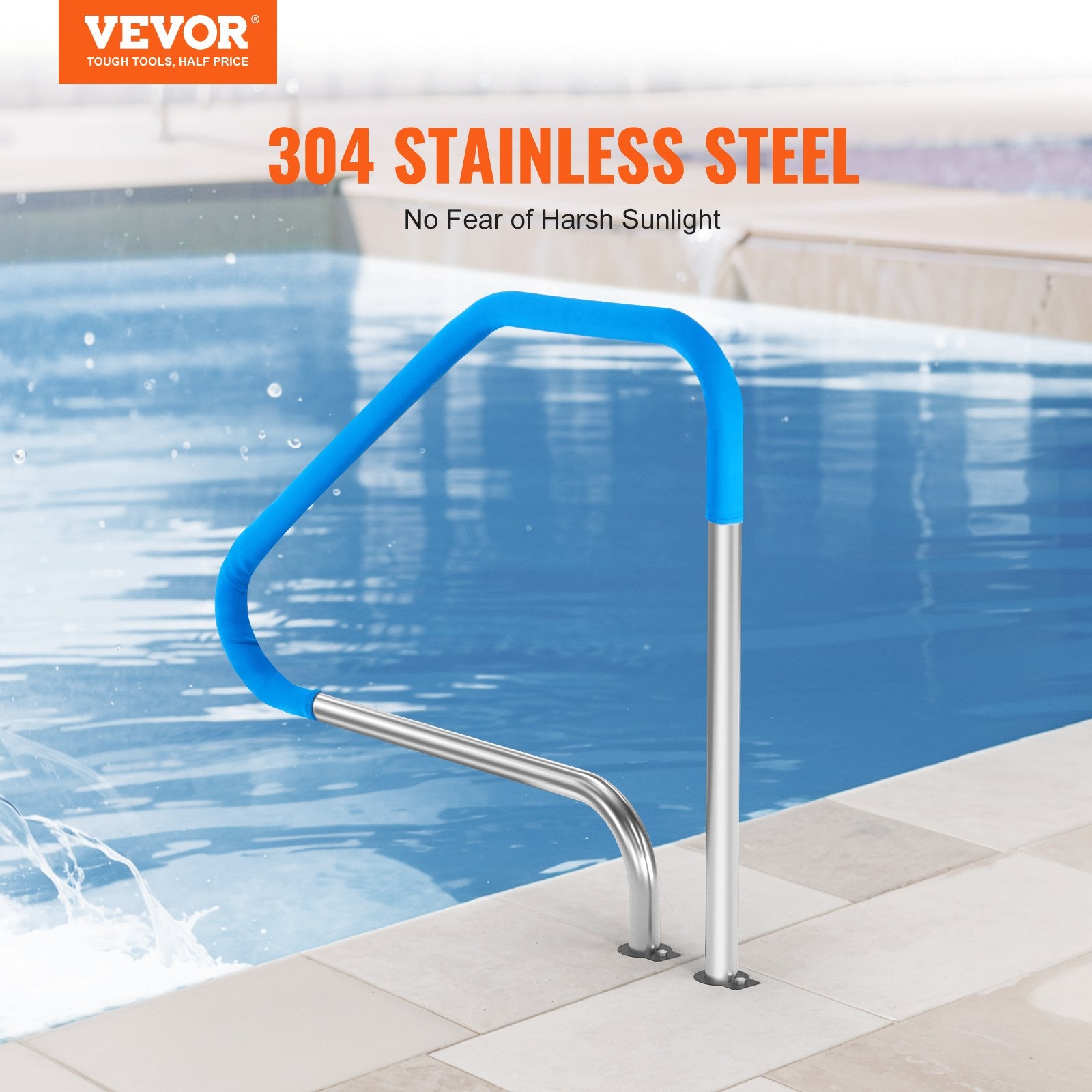 Pool Handrail 46 x 37 inch Stainless Steel (Pre-built) for Indoor/Outdoor - Image 2
