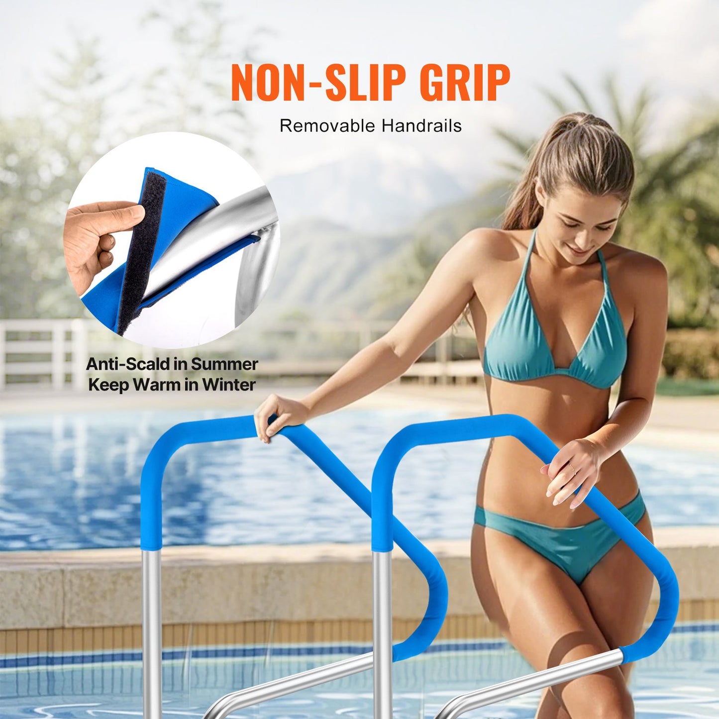 Pool Handrail 46 x 37 inch Stainless Steel (Pre-built) for Indoor/Outdoor - Image 4