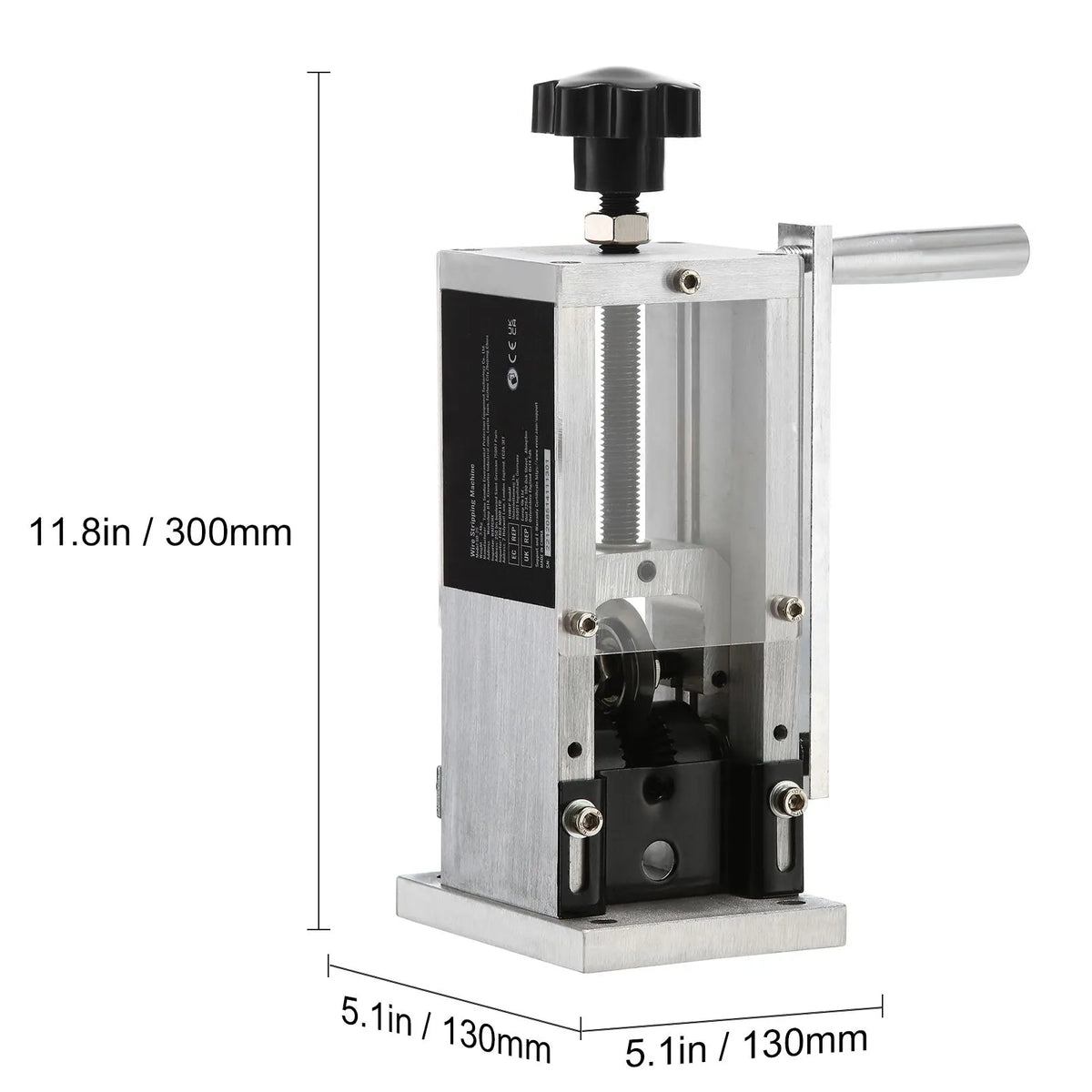 Manual Wire Stripping Machine, 0.06''-0.98'' Copper Stripper with Hand Crank or Drill Powered, Visible Stripping Depth Reference, Portable Aluminum Frame Wire Peeler for Scrap Copper Recycling - Image 8