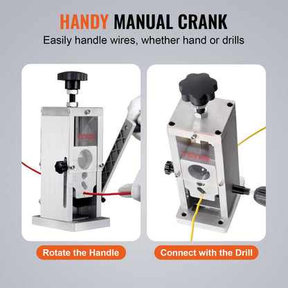 Manual Wire Stripping Machine, 0.06''-1.5'' Copper Stripper with Hand Crank or Drill Powered, Visible Stripping Depth Reference, Portable Aluminum Frame Wire Peeler for Scrap Copper Recycling - Image 6