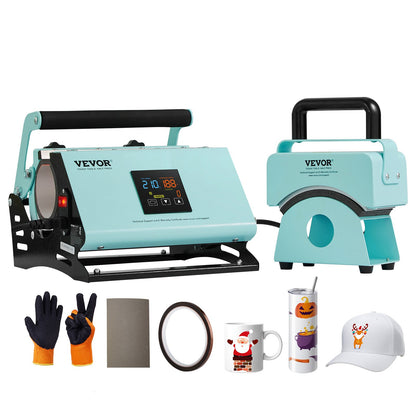 2 in 1 Tumbler and Hat Heat Press Machine Heat Machine for Caps Hats Mugs