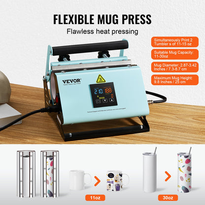 2 in 1 Tumbler and Hat Heat Press Machine Heat Machine for Caps Hats Mugs - Image 4