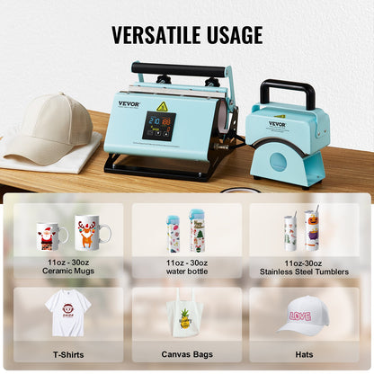 2 in 1 Tumbler and Hat Heat Press Machine Heat Machine for Caps Hats Mugs - Image 6