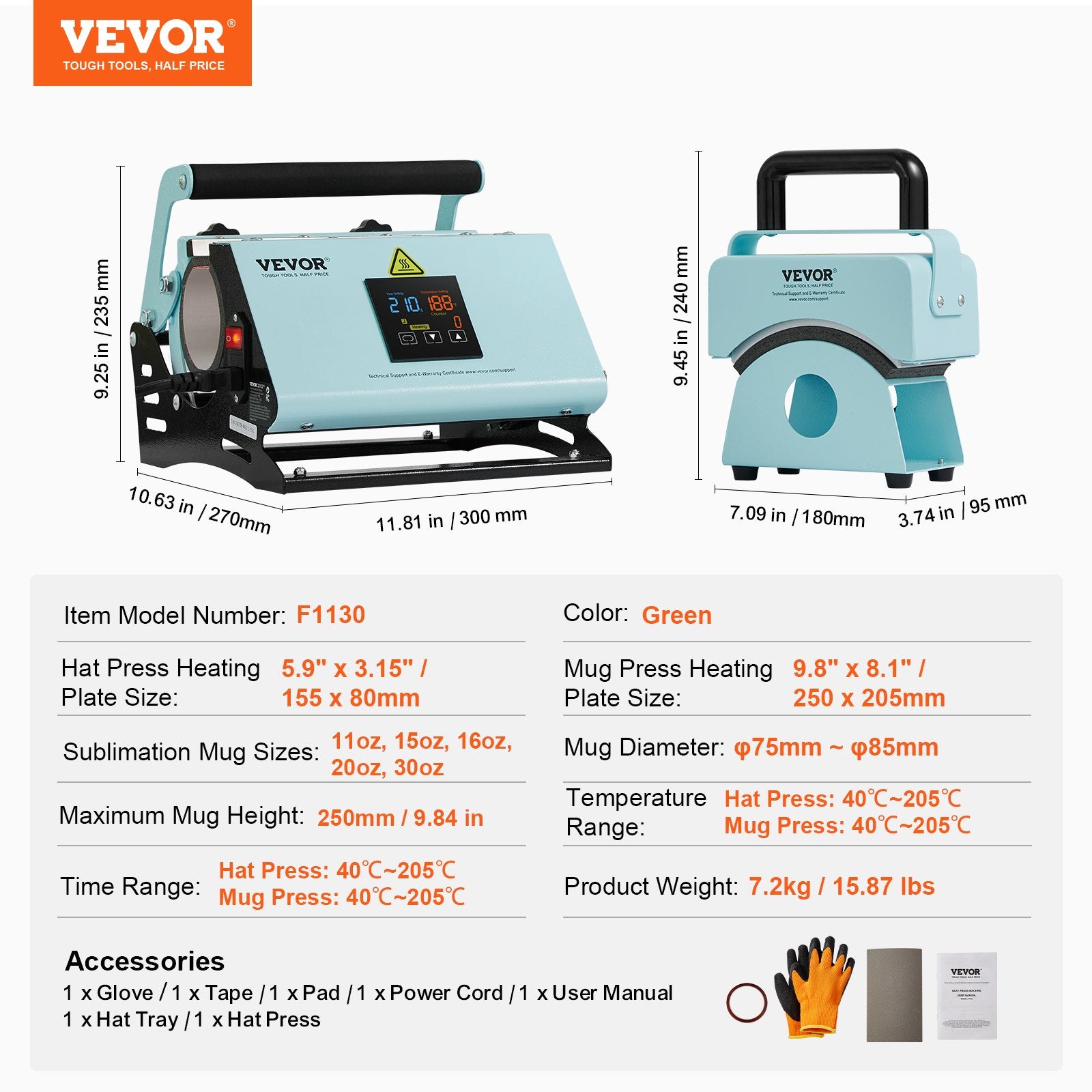 2 in 1 Tumbler and Hat Heat Press Machine Heat Machine for Caps Hats Mugs - Image 7