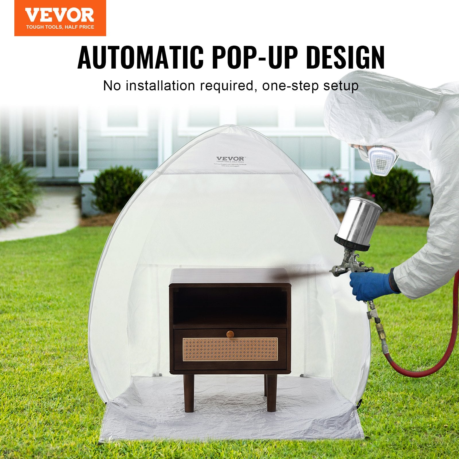 Spray Paint Shelter Portable Spray Paint Tent Booth 3.3 x 2.9 x 3.3ft Pop Up - Image 2