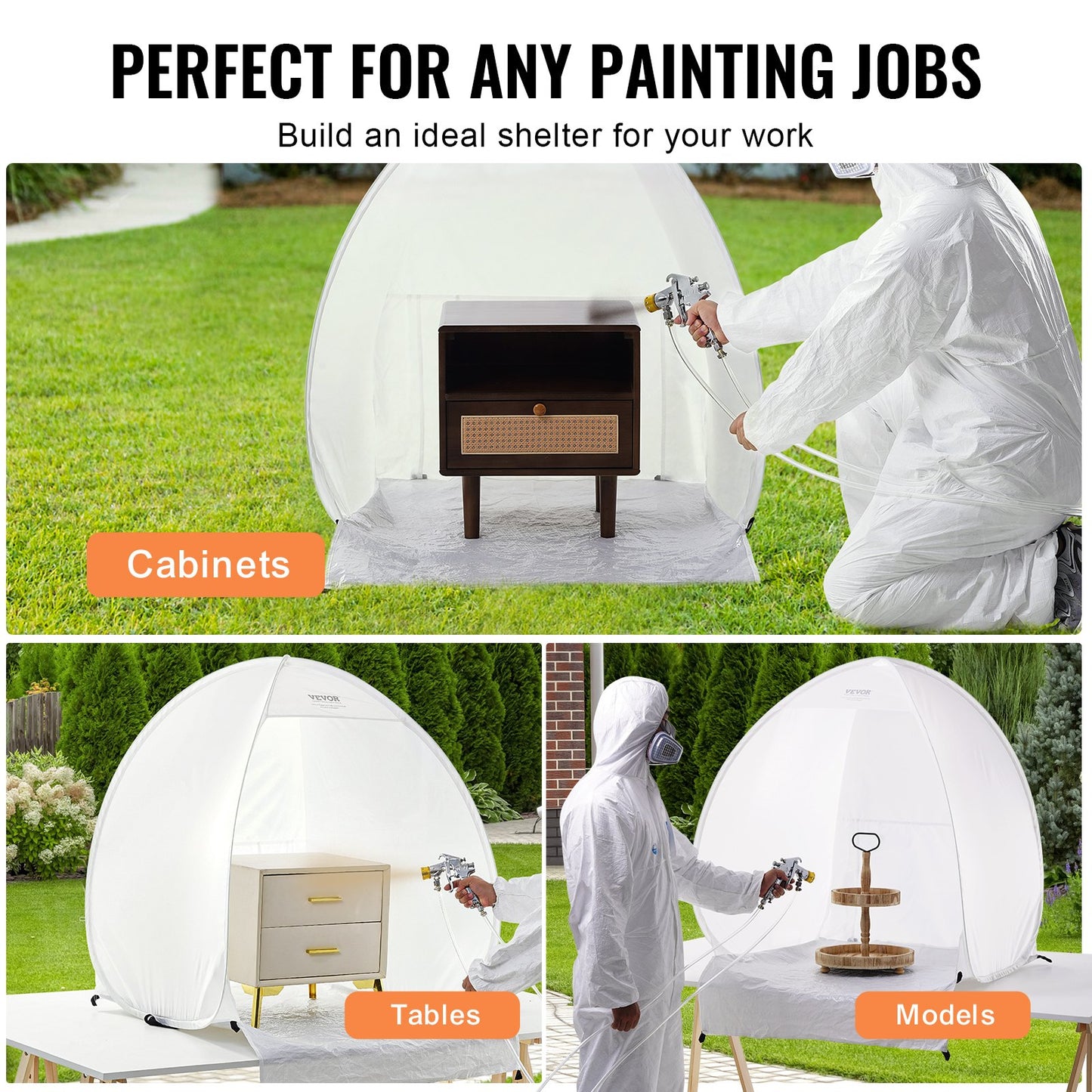 Spray Paint Shelter Portable Spray Paint Tent Booth 3.3 x 2.9 x 3.3ft Pop Up - Image 6