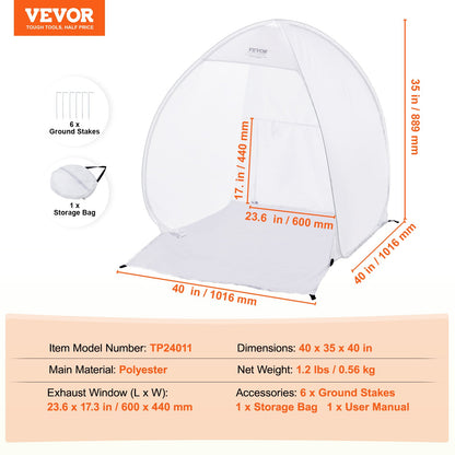 Spray Paint Shelter Portable Spray Paint Tent Booth 3.3 x 2.9 x 3.3ft Pop Up - Image 7