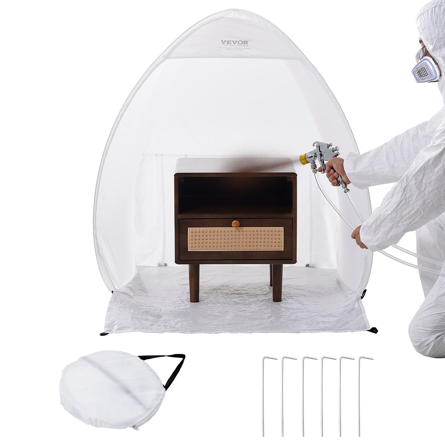 Spray Paint Shelter Portable Spray Paint Tent Booth 3.3 x 2.9 x 3.3ft Pop Up - Image 9