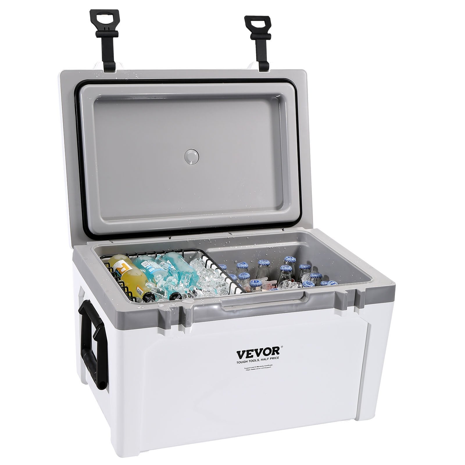 Insulated Portable Cooler, 49 L, Holds 50 Cans, Ice Retention Hard Cooler with Heavy Duty Handle, Ice Chest Lunch Box for Camping, Beach, Picnic, Travel, Outdoor, Keeps Ice for up to 6 Days - Image 9