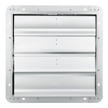 Shutter Exhaust Fan, 406 mm High-speed 1400RPM 1506 CFM, Aluminum Wall Mount Attic Fan with AC-motor, Ventilation and Cooling for Greenhouses, Garages, Sheds, Shops