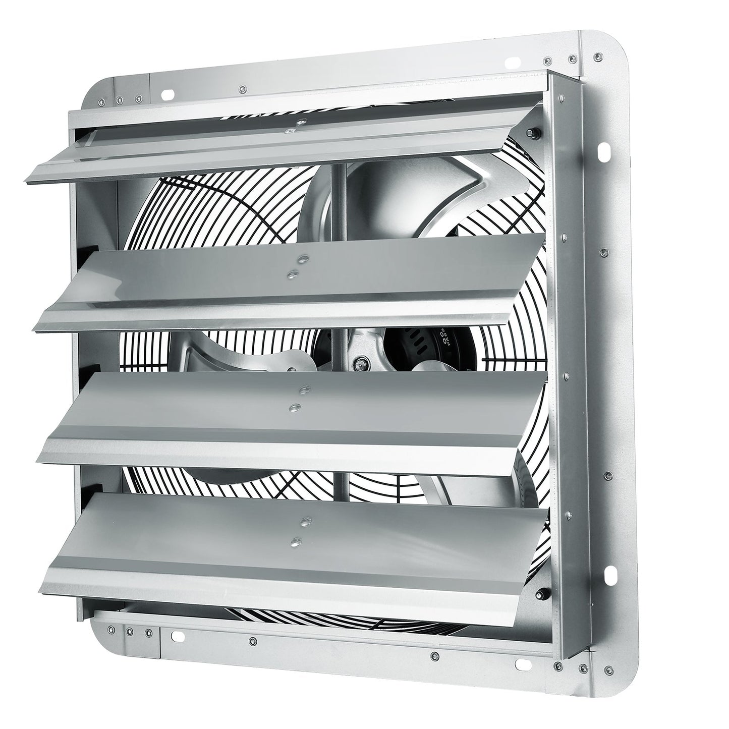 Shutter Exhaust Fan, 406 mm High-speed 1400RPM 1506 CFM, Aluminum Wall Mount Attic Fan with AC-motor, Ventilation and Cooling for Greenhouses, Garages, Sheds, Shops - Image 9