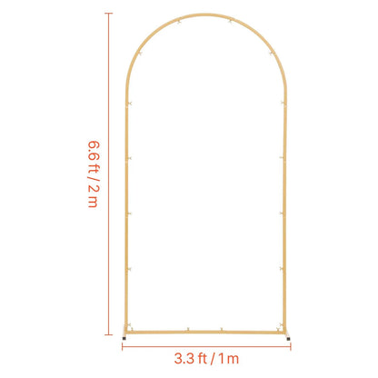 Arch Backdrop Stand, 2 x 1 m, Stable Structure, Easy Assembly, 1 Set Gold Metal Arch Backdrop Stand for Wedding, Birthday Party, Graduation, Holiday Celebration, and Ceremony Decoration - Image 8
