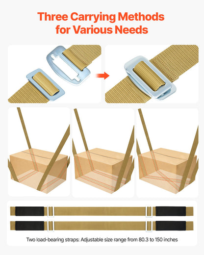 Moving Straps, Supports up to 453.6 kg, 2-Person Lifting and Moving System with 2 Harness Straps & 2 Load-bearing Straps, Adjustable Lifting Shoulder Straps Move Furniture Appliances Mattresses - Image 6
